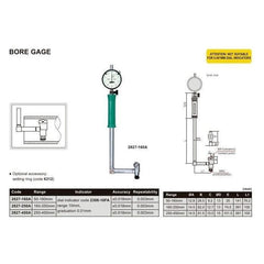 Insize Angle Mechanical Bore Gauge 35-60 mm Range Series 2827-60A - Twin Eagle Imports