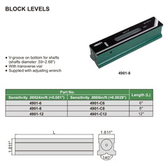 Insize Block Level 8" Series 4901-8 - Twin Eagle Imports