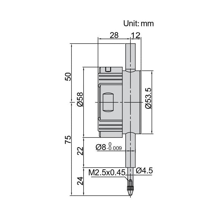Insize Bore Gauge Digital Indicator 12.7mm/0.5" Range Series 2108-101F - Twin Eagle Imports