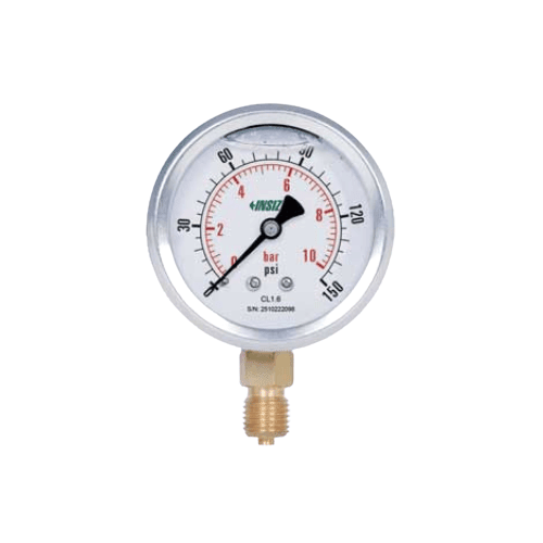 Insize Bourdon Tube Pressure Gauge 1/4NPT 0–10 Bar Series 5201-63N2Y10 - Twin Eagle Imports