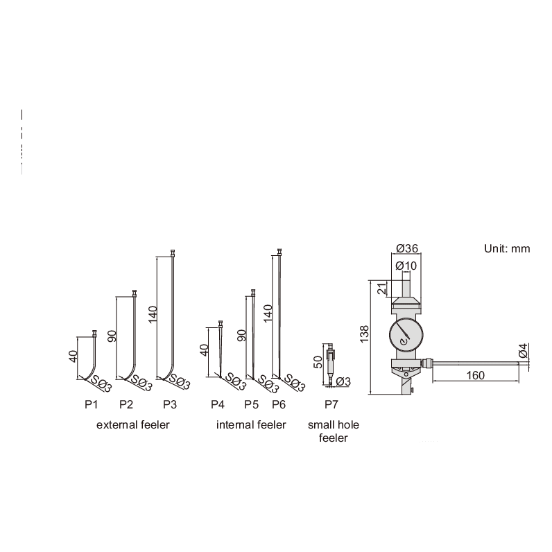 Insize Centering Indicator 0-3mm x 0.01mm Range Series 2385-3 - Twin Eagle Imports