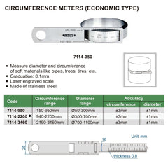 Insize Circumference Tape 940-2200mm Range Series 7114-2200 - Twin Eagle Imports