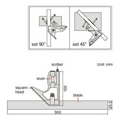 Insize Combination Square 300mm Range Series 2276-300 - Twin Eagle Imports
