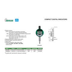 Insize Compact Digital Indicator 5 mm Series 2114-5F - Twin Eagle Imports