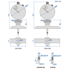 Insize Dial Depth Gauge 0-300mm x 0.01mm Range Series 2342-201 - Twin Eagle Imports
