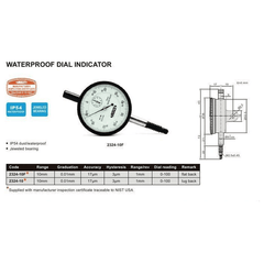 Insize Dial Indicator 10mm Range Series 2324-10 - Twin Eagle Imports