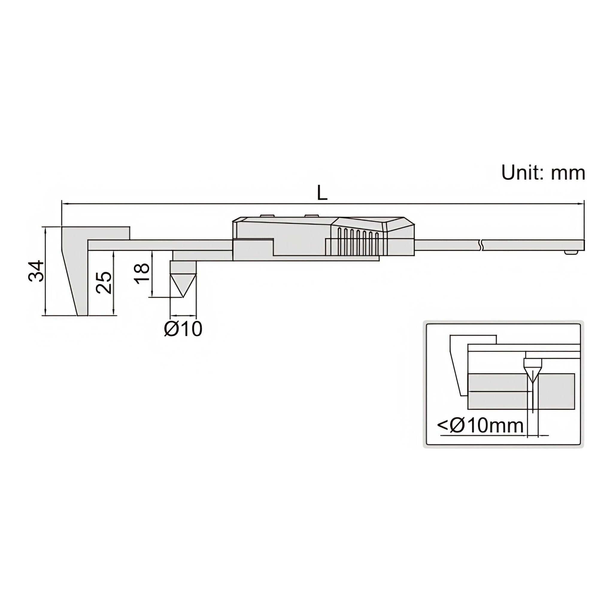 Insize Digital Back-Jaw Edge to Center Caliper Range Series 1524-200 - Twin Eagle Imports
