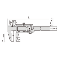 Insize Digital Blade Caliper 0-200mm / 0-8" Range Series 1188-200A - Twin Eagle Imports