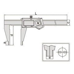 Insize Digital Caliper 0-200mm/0-8" Range Series 1170-200 - Twin Eagle Imports
