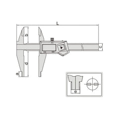 Insize Digital Caliper 0-200mm/0-8" Range Series 1171-200 - Twin Eagle Imports