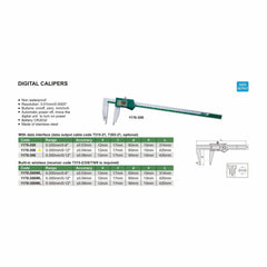 Insize Digital Caliper 0-300mm/0-12" Range Series 1170-306 - Twin Eagle Imports