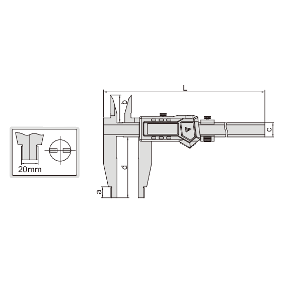 Insize Digital Caliper 0-600mm / 0-24" Range Series 1136-601 - Twin Eagle Imports