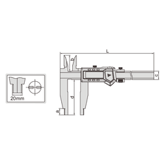 Insize Digital Caliper 0-600mm / 0-24" Range Series 1136-601 - Twin Eagle Imports