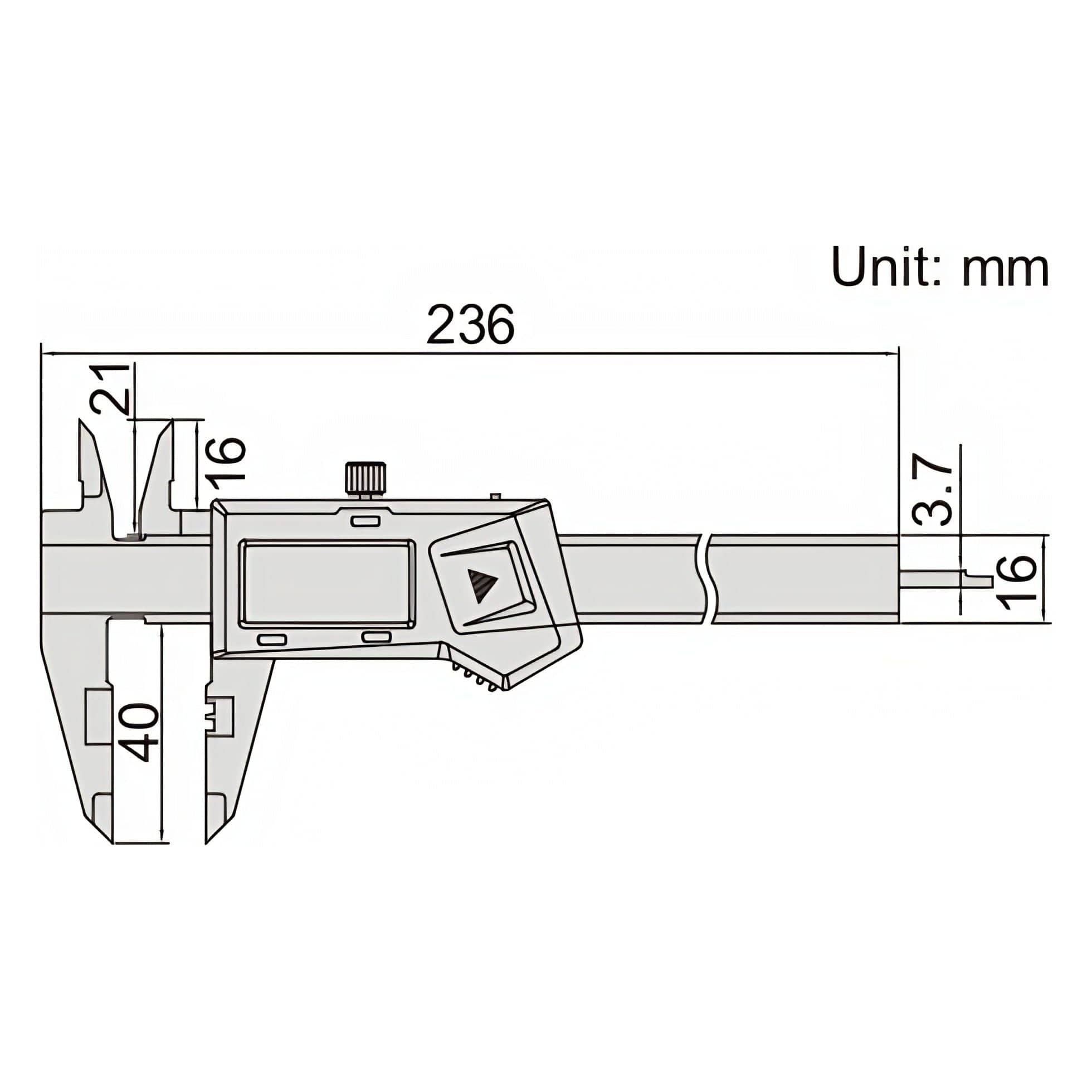 Insize Digital Crimp Height Caliper 0-150mm/0-6" Range Series 1165-150A - Twin Eagle Imports