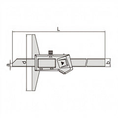 Insize Digital Depth Gauge 0-200mm/0-8" Range Series 1141-200A - Twin Eagle Imports