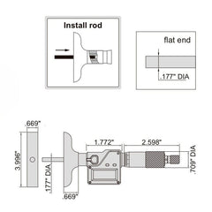 Insize Digital Depth Micrometer 0-2" Range Series 3540-50E - Twin Eagle Imports