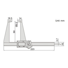 Insize Digital Disc Brake Caliper 0-125mm/0-5" Range Series 1162-125A - Twin Eagle Imports