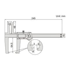 Insize Digital Disc Brake & Pad Caliper 0-150mm/0-6" Range Series 1167-150A - Twin Eagle Imports