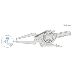 Insize Digital External Caliper Gauge 20-40mm/0.8-1.6" Range Series 2132-40 - Twin Eagle Imports