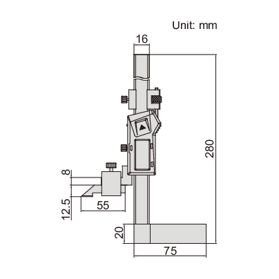 Insize Digital Height Gauge 0-150mm / 0-6" Range Series 1154-150 - Twin Eagle Imports