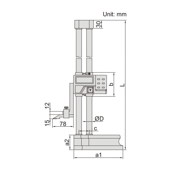 Insize Digital Height Gauge 0-300mm / 0-12" Range Series 1151-300 - Twin Eagle Imports