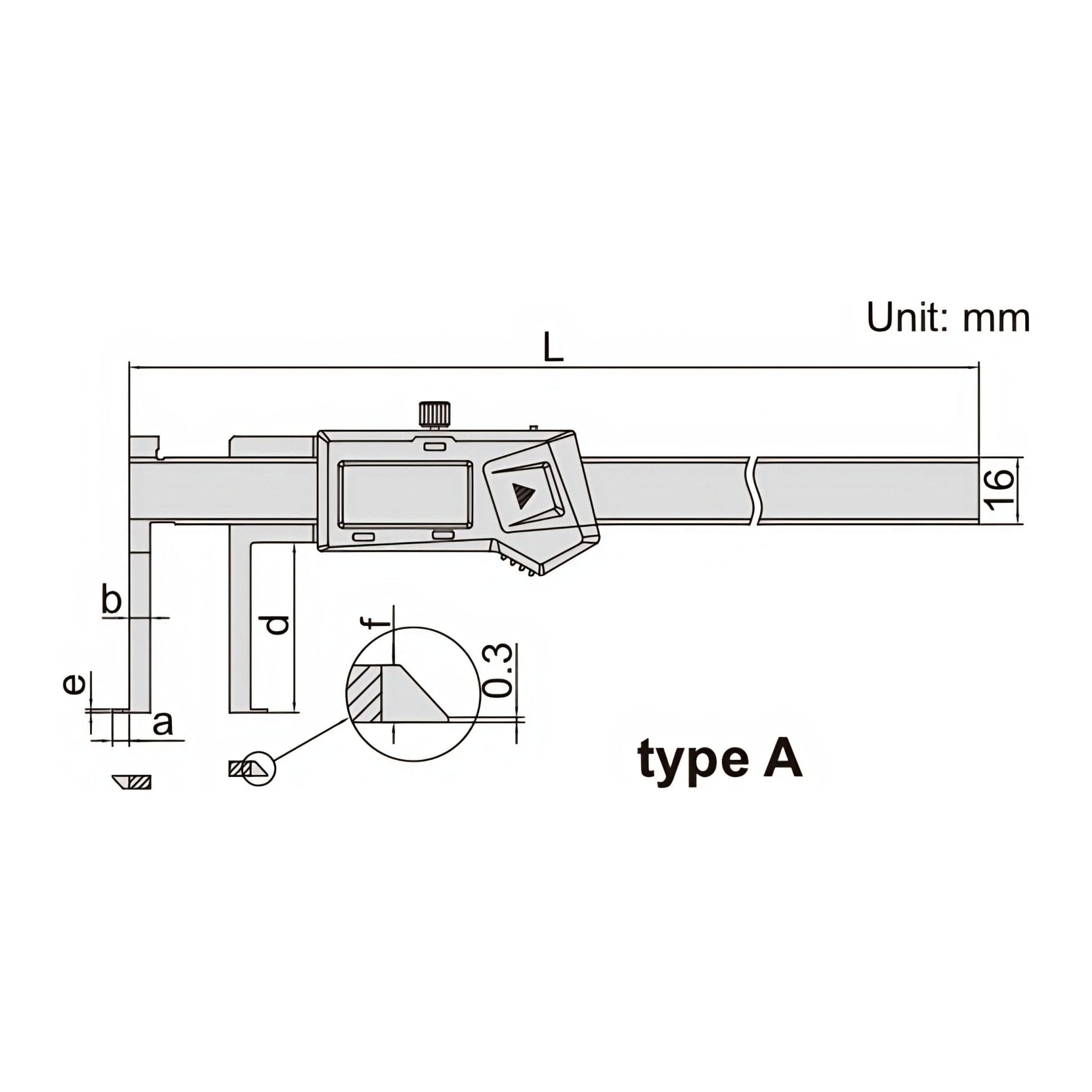 Insize Digital Inside Groove Caliper 11-150mm x 0.01mm Range Series 1520-150 - Twin Eagle Imports