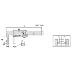 Insize Digital Inside Groove Caliper 22-150mm Range Series 1120-150A - Twin Eagle Imports