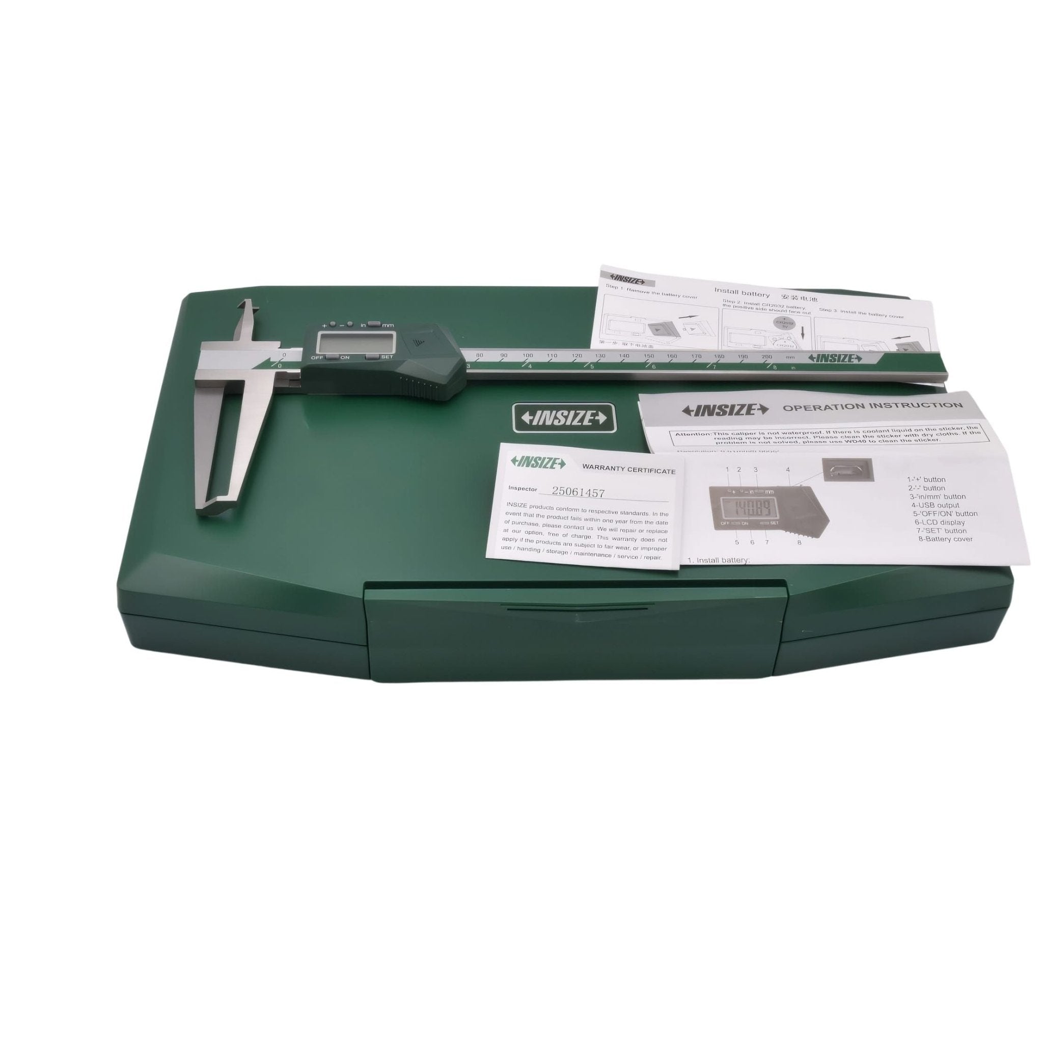 Insize Digital Inside Groove Caliper 9-200mm/0.35-8" Series 1176-200 - Twin Eagle Imports
