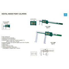 Insize Digital Inside Point Caliper 24-150mm Range Series 1121-150A - Twin Eagle Imports
