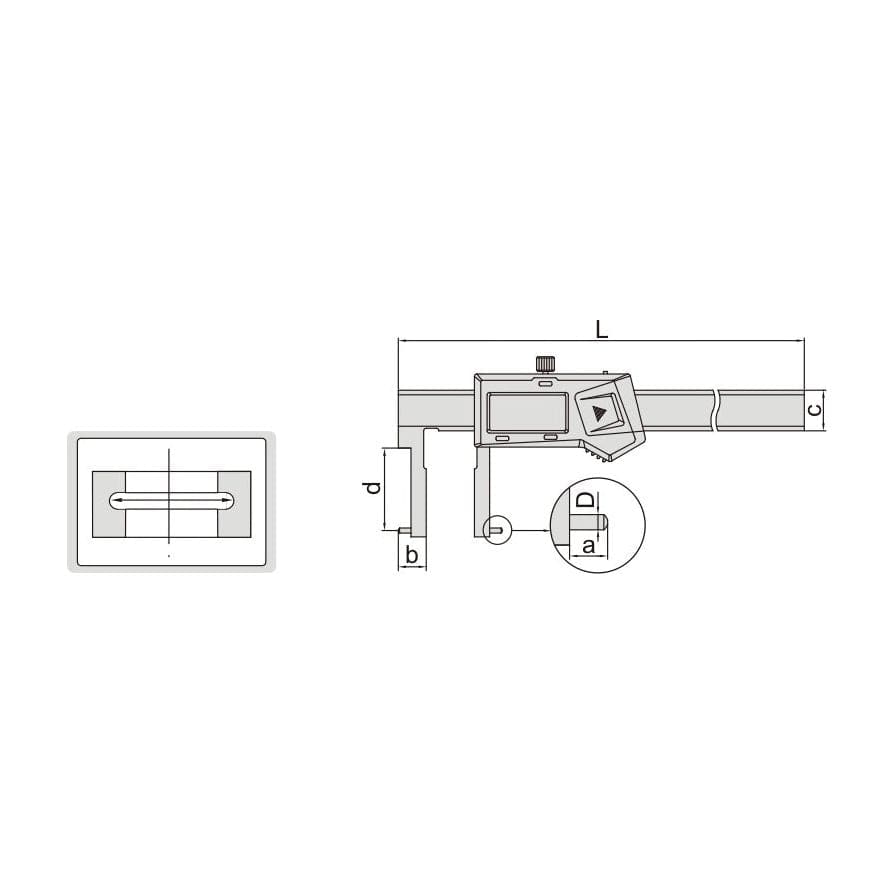 Insize Digital Inside Point Caliper 24-150mm Range Series 1121-150A - Twin Eagle Imports