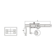 Insize Digital Inside Point Caliper 25-200mm Range Series 1121-200A - Twin Eagle Imports