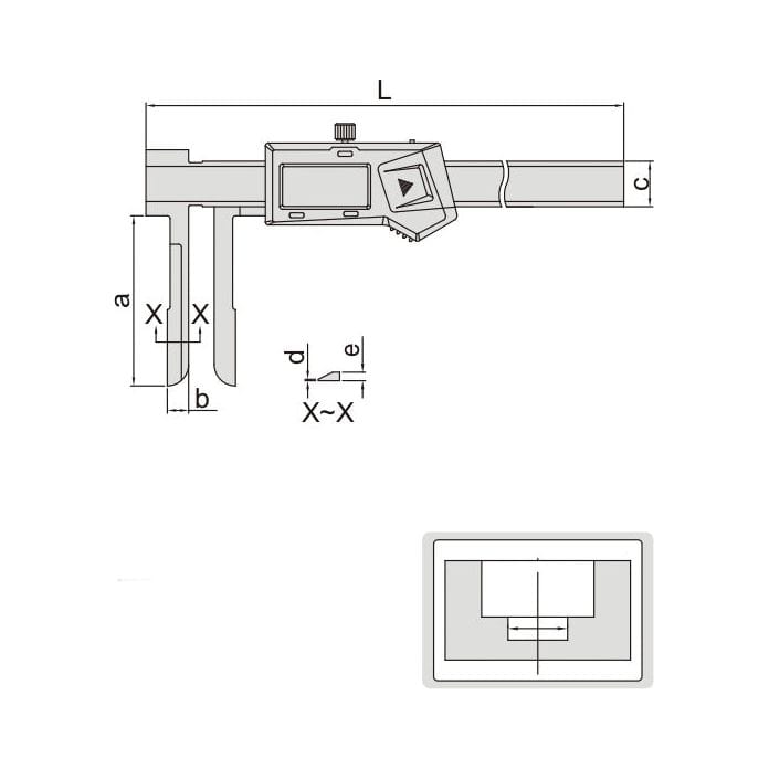 Insize Digital Knife Edge Caliper 15-150mm/0.6-6" Range Series 1123-150A - Twin Eagle Imports