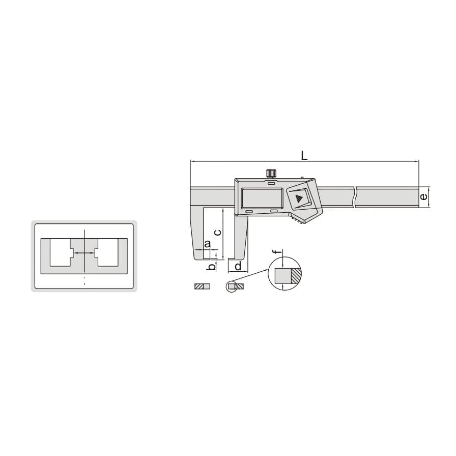 Insize Digital Neck Caliper 0-150mm/0-6" Range Series 1187-150A - Twin Eagle Imports