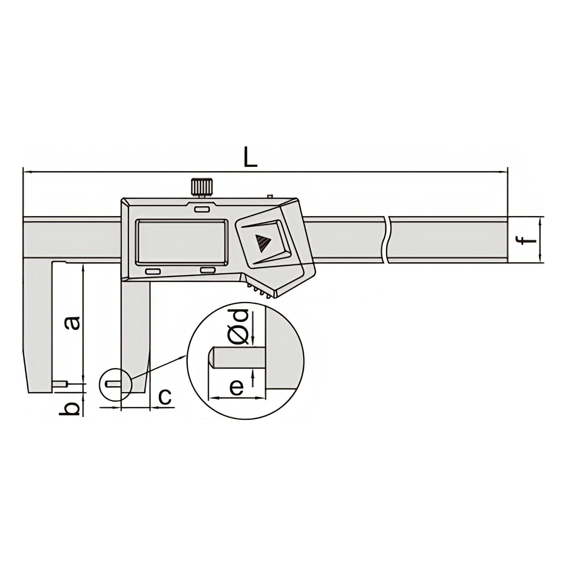 Insize Digital Outside Point Caliper 0-150mm/0-6" Range Series 1185-150A - Twin Eagle Imports