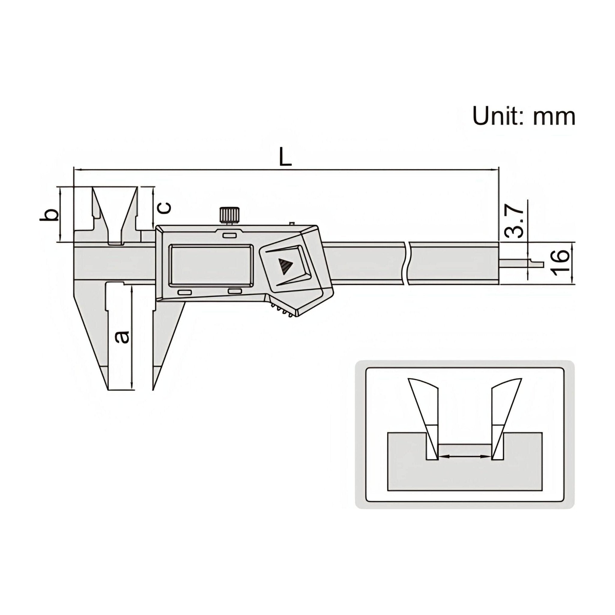Insize Digital Point Caliper 0-150mm/0-6" Range Series 1183-150A - Twin Eagle Imports