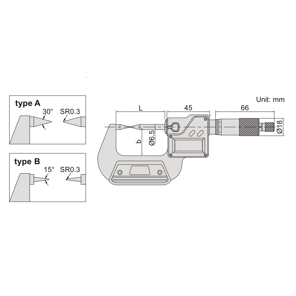 Insize Digital Point Micrometer 25-50mm/1-2" Range Series 3530-50BA - Twin Eagle Imports