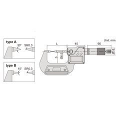 Insize Digital Point Micrometer 25-50mm/1-2" Range Series 3530-50BA - Twin Eagle Imports