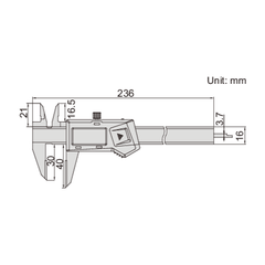 Insize Digital Scribing Caliper 0-150mm/0-6" Range Series 1166-150A - Twin Eagle Imports