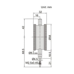 Insize Double Face Dial Test Indicator 10mm x 0.1mm Range Series 2328-10 - Twin Eagle Imports