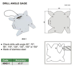 Insize Drill Angle Gauge Series 4842-1 - Twin Eagle Imports