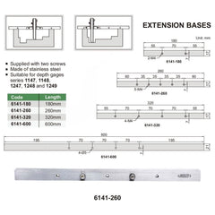 Insize Extension Base 180mm Range Series 6141-180 - Twin Eagle Imports