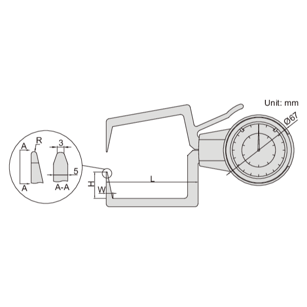Insize External Dial Caliper Gauge 0-20mm Range Series 2333-201 - Twin Eagle Imports