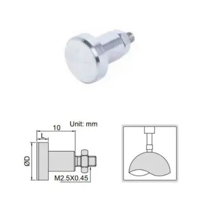 Insize Flat Point Contact Tip Ø30mm Steel Series 6282-1205 - Twin Eagle Imports
