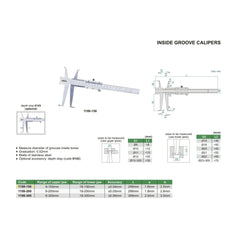 Insize Groove Caliper 11-150mm Range Series 1199-150 - Twin Eagle Imports