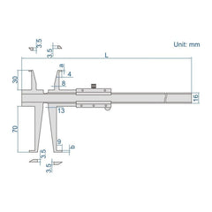 Insize Groove Caliper 11-150mm Range Series 1199-150 - Twin Eagle Imports