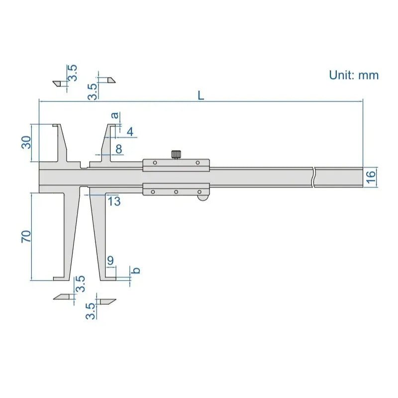 Insize Groove Caliper 11-150mm Range Series 1199-150 - Twin Eagle Imports