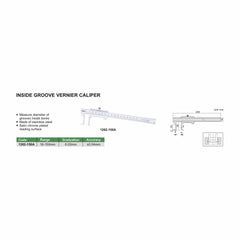 Insize Groove Vernier Caliper Range Series 1262-150A - Twin Eagle Imports