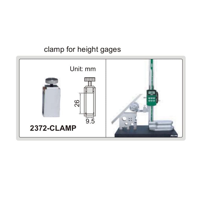 Insize Height Gauge Clamp Range Series 2372-CLAMP - Twin Eagle Imports