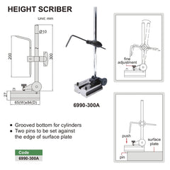 Insize Height Scriber 12" Range Series 6990-300A - Twin Eagle Imports