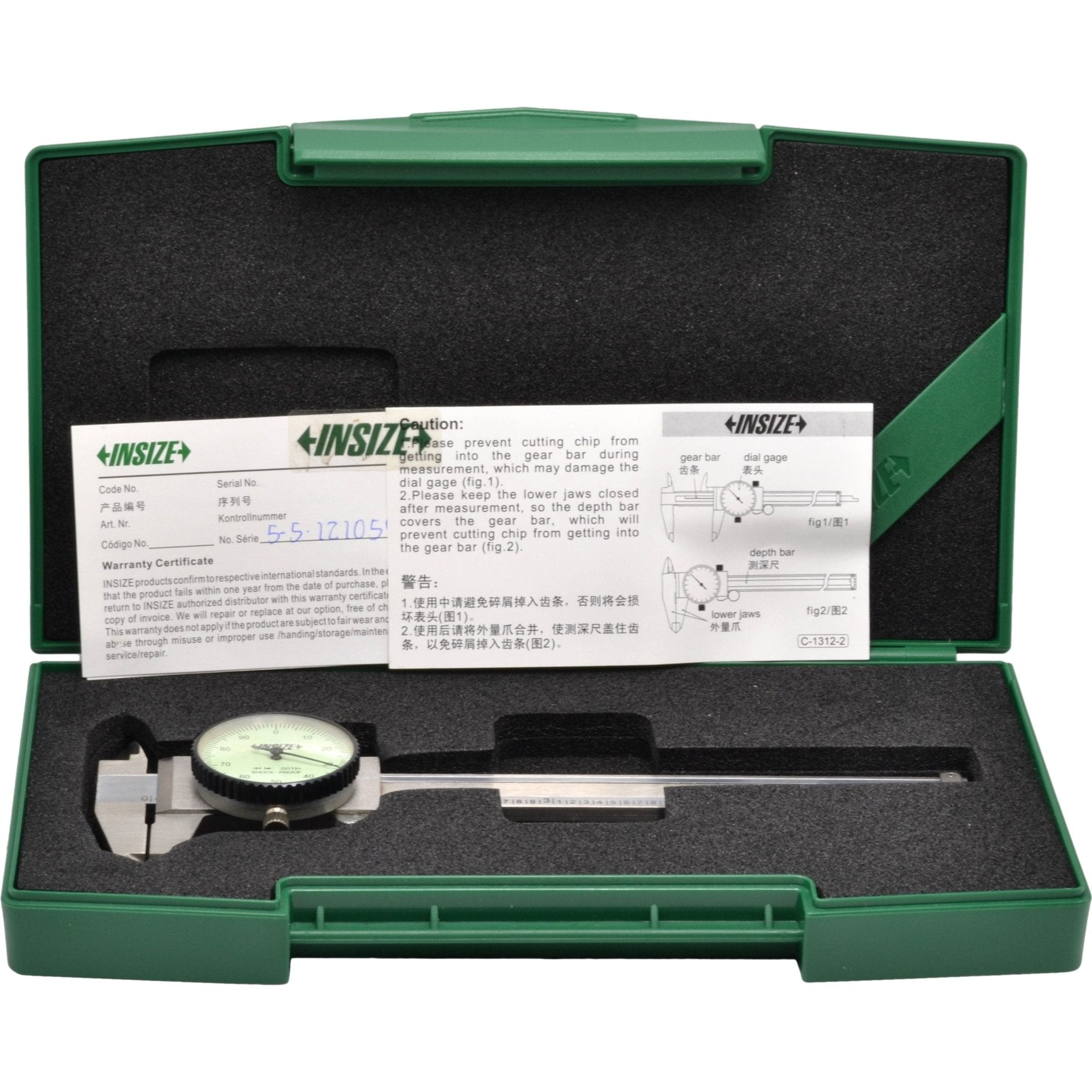 INSIZE Imperial Dial Caliper 0-4" Range Series 1311-4 - Twin Eagle Imports